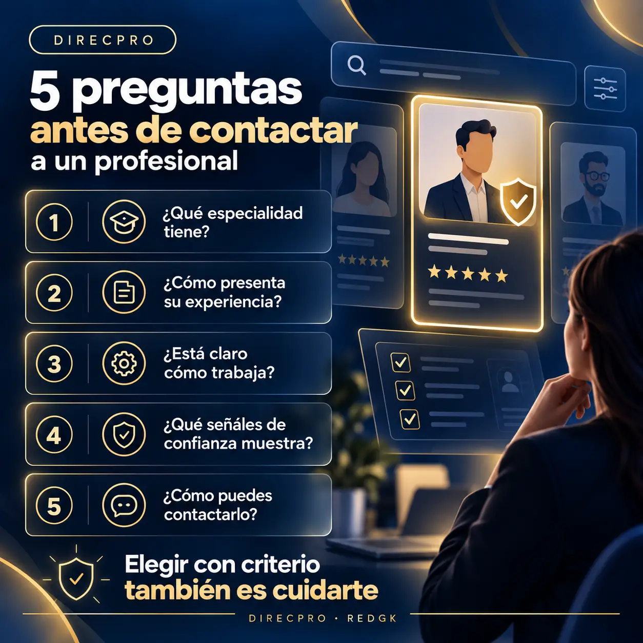 Cinco preguntas antes de contactar a un profesional de desarrollo humano