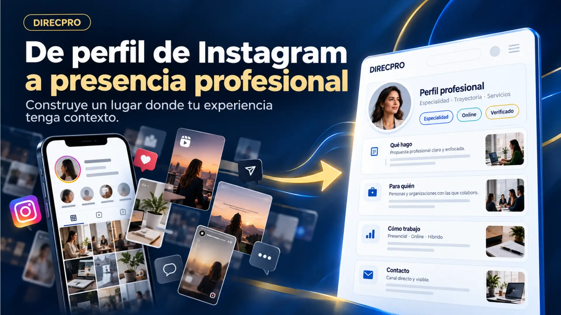De perfil de Instagram a presencia profesional con DIRECPRO REDGK